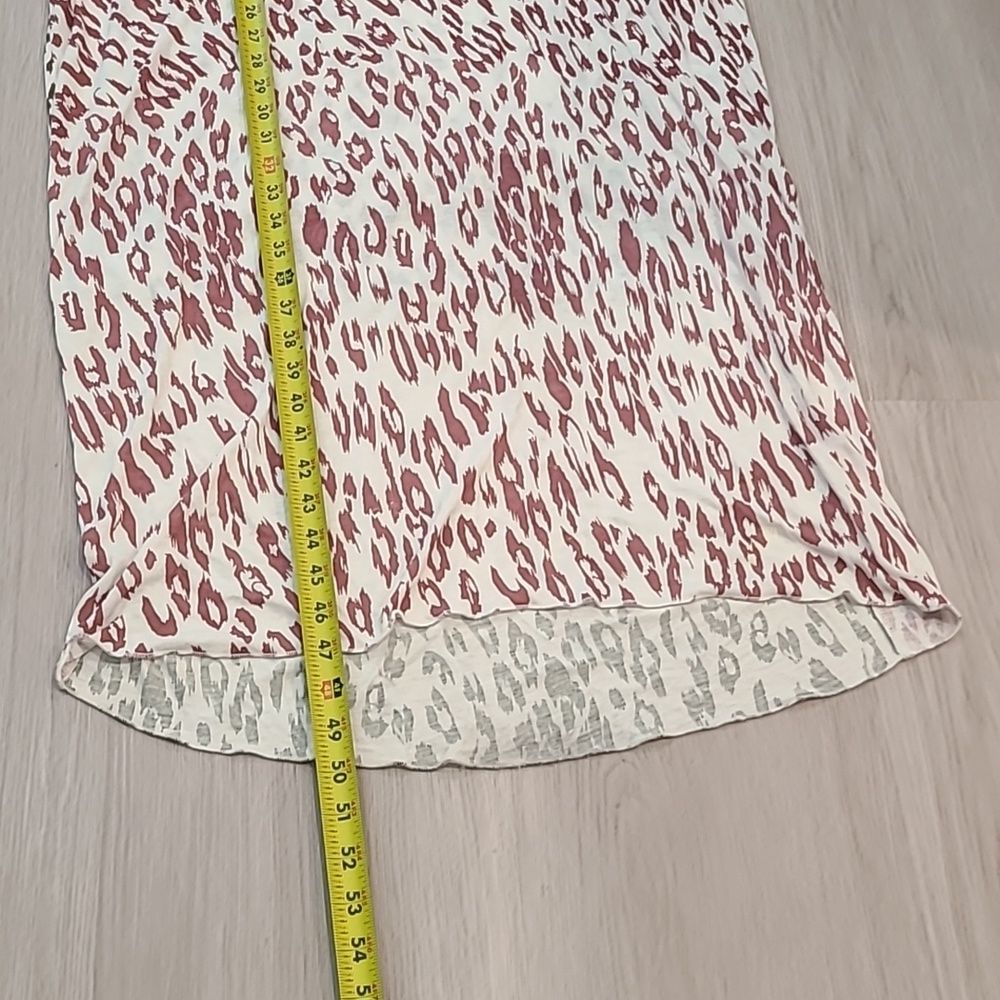 Chan Luu Animal Print Multicolor Maxi Dress Large Red Blue Green Lined Scoop - Picture 5 of 8